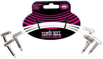 Ernie Ball 6" Flat Ribbon Patch Cable White 3 Pack