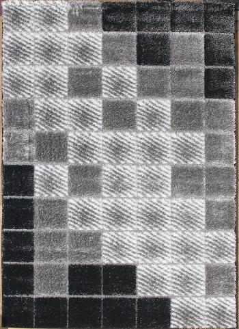 Berfin Dywany Kusový koberec Seher 3D 2615 Black Grey - 140x190 cm Šedá