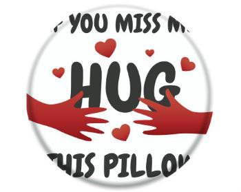 3D samolepky kruh - 5 kusů Hug this pillow