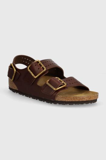 Kožené sandály Birkenstock Milano Bold Gap pánské, hnědá barva, 1023595