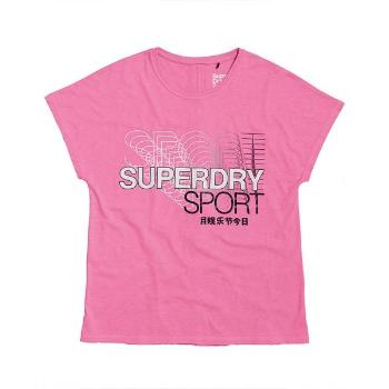 Superdry CORE SPLIT BACK TEE Dámské tričko, růžová, velikost 10