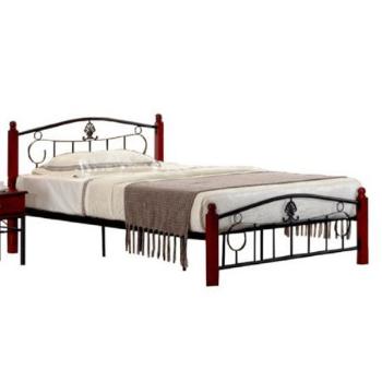 Kondela Kovová postel s roštem, 140x200, MAGENTA