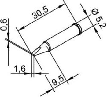 Pájecí hrot Ersa ERSADUR Typ 102 CD LF 16, 1.6 mm