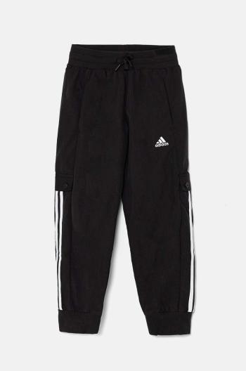 Dětské tepláky adidas JGAM PANT černá barva, s aplikací, IV7046