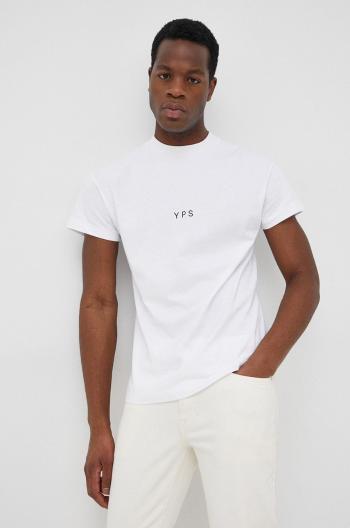 Bavlněné tričko Young Poets Society bílá barva, s potiskem