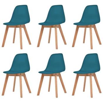Jídelní židle 6 ks tyrkysové plast (244782)