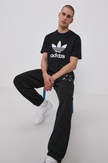 Bavlněné tričko adidas Originals H06642 černá barva, s potiskem