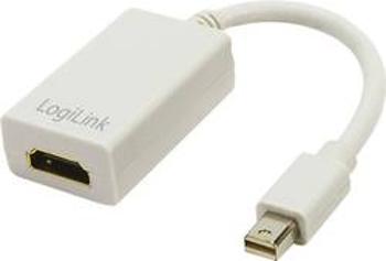 DisplayPort / HDMI adaptér LogiLink CV0036A CV0036A, [1x mini DisplayPort zástrčka - 1x HDMI zásuvka], bílá