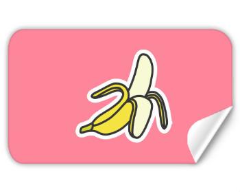 Samolepky obdelník - 5 kusů Banán samolepka