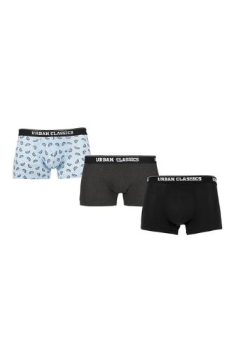 Urban Classics Boxer Shorts 3-Pack melon aop+cha+blk - XXL