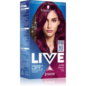 Schwarzkopf LIVE Colour + Lift permanentní barva na vlasy odstín L76 Ultra Violet 1 ks