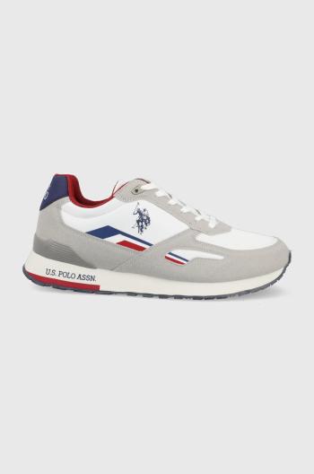 Sneakers boty U.S. Polo Assn. šedá barva