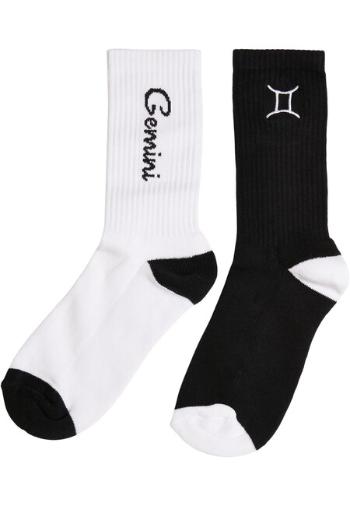 Mr. Tee Zodiac Socks 2-Pack black/white gemini - 39–42