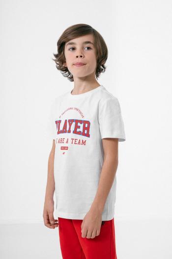 Dětské tričko 4F bílá barva, s potiskem