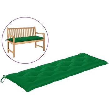 Poduška na zahradní lavici zelená 150 x 50 x 7 cm textil (314961)