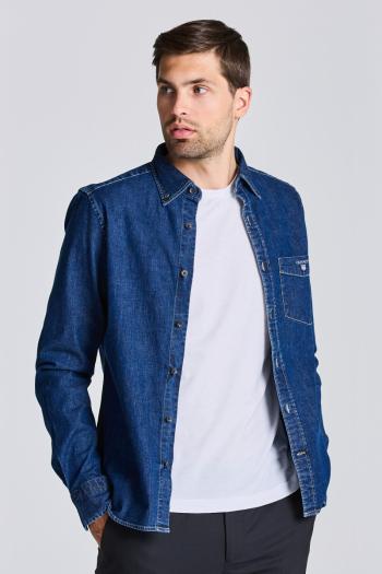 KOŠILE GANT D1. SLIM DENIM SHIRT modrá L