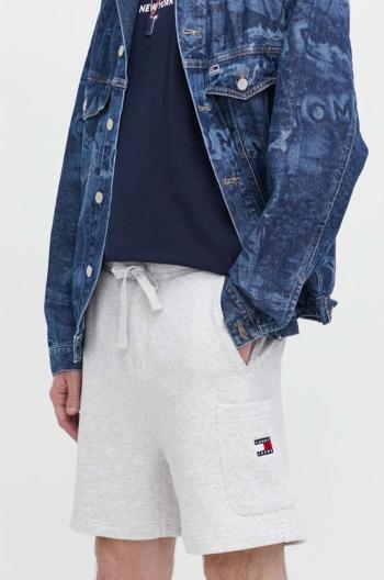 Bavlněné šortky Tommy Jeans šedá barva, DM0DM18479