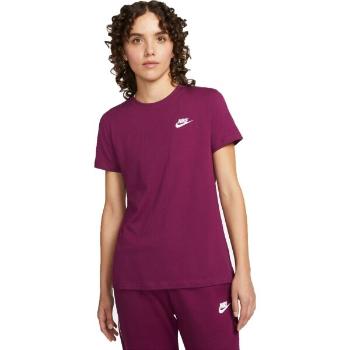 Nike NSW CLUB TEE W Dámské tričko, vínová, velikost XS