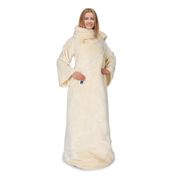 Klarstein Slanket, termodeka s rukávy, 120W, 155x180cm, korálové, fleece