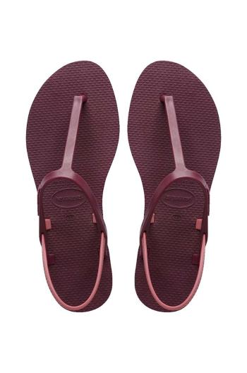 Sandály Havaianas YOU PARATY RJ dámské, fialová barva, na plochém podpatku, 4148985.5143