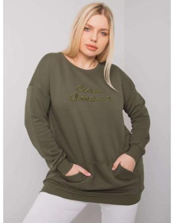 Dámská mikina plus size EASTON khaki