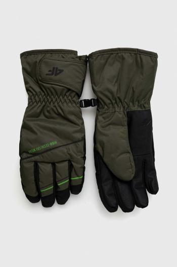 Lyžařské rukavice 4F zelená barva