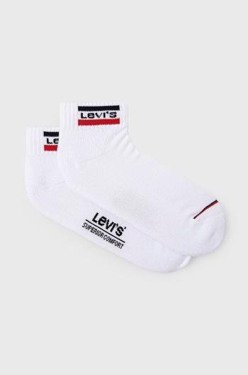 Ponožky Levi's (2-pack) pánské, bílá barva