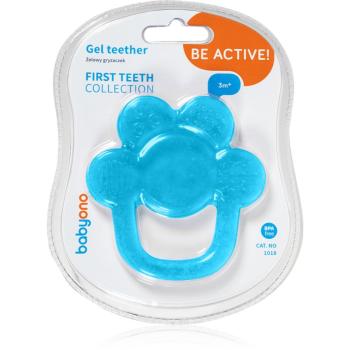 BabyOno Be Active Gel Teether kousátko Turquoise Flower 1 ks