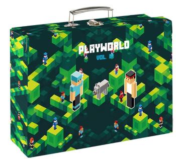 Oxybag Kufřík lamino hranatý A4 Playworld Vol. III.