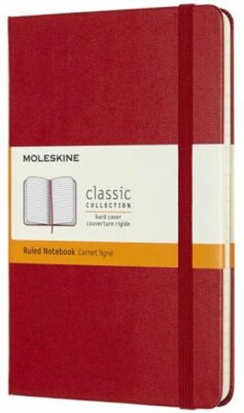 Moleskine Zápisník červený M, linkovaný, tvrdý