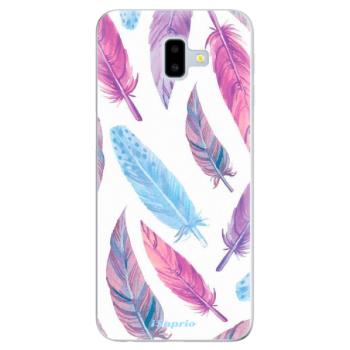 Odolné silikonové pouzdro iSaprio - Feather Pattern 10 - Samsung Galaxy J6+