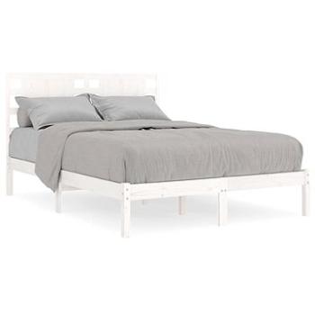 Rám postele bílý masivní dřevo 135 × 190 cm Double, 3104194 (3104194)