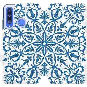 Flipové pouzdro na mobil Honor 20 Lite - ME01P Modré květinové vzorce (5903226899111)