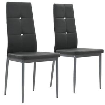 Jídelní židle 2 ks šedé umělá kůže (246185)