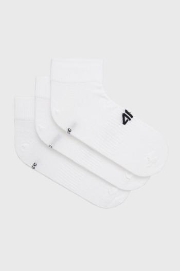 Ponožky 4F (3-pak) pánské, bílá barva