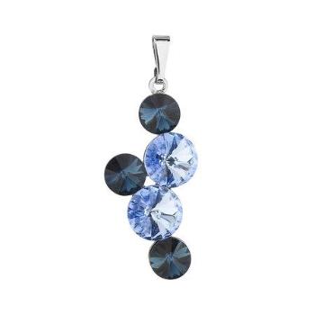 Přívěsek bižuterie se Swarovski krystaly modrý kulatý 54029.3, Modrá