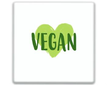 3D samolepky čtverec - 5kusů VEGAN