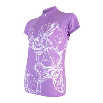 SENSOR CYKLO FLOWERS dámský dres kr.rukáv fialová Velikost: XL