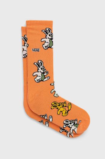 Ponožky Vans pánské, oranžová barva