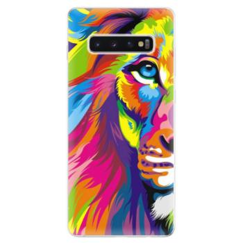 Odolné silikonové pouzdro iSaprio - Rainbow Lion - Samsung Galaxy S10+