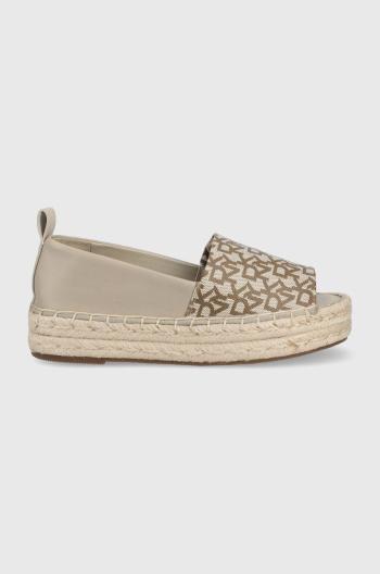 Espadrilky Dkny Magan béžová barva, na platformě