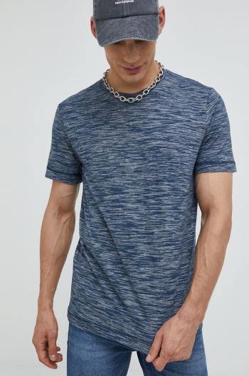 Bavlněné tričko Tom Tailor tmavomodrá barva