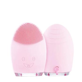 Palsar7 Kulatý elektrický masážní kartáček na čištění pleti světle růžový
