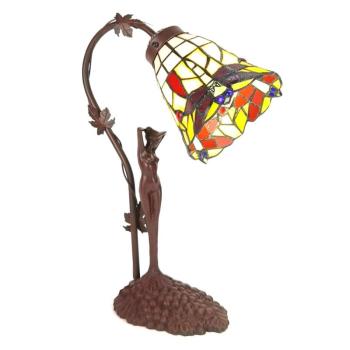 Stolní lampa Tiffany květ s dekorací ženy Womien - 15*9*21 cm E14/max 1*25W 5LL-6132