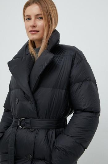 Péřová bunda Polo Ralph Lauren dámská, černá barva, zimní, oversize