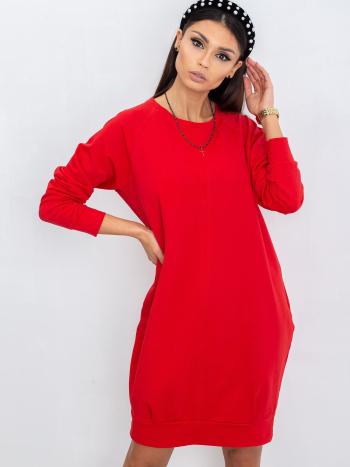 DÁMSKÉ ČERVENÉ ŠATY RV-TU-5184.93P-RED Velikost: S/M