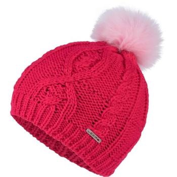 Lewro LINET Dívčí pletená čepice, růžová, velikost 4-7