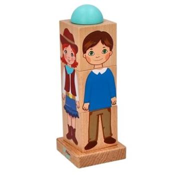 Adam Toys Dřevěná rotační hádanka Děti světa (6955273501577)
