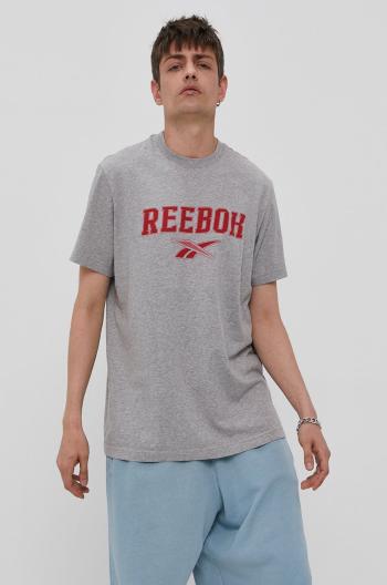 Tričko Reebok Classic GU8419 pánské, šedá barva, s potiskem