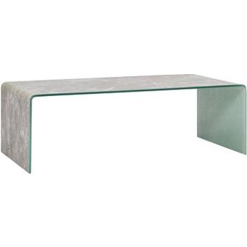 Konferenční stolek hnědý mramor 98x45x31 cm tvrzené sklo (284734)
